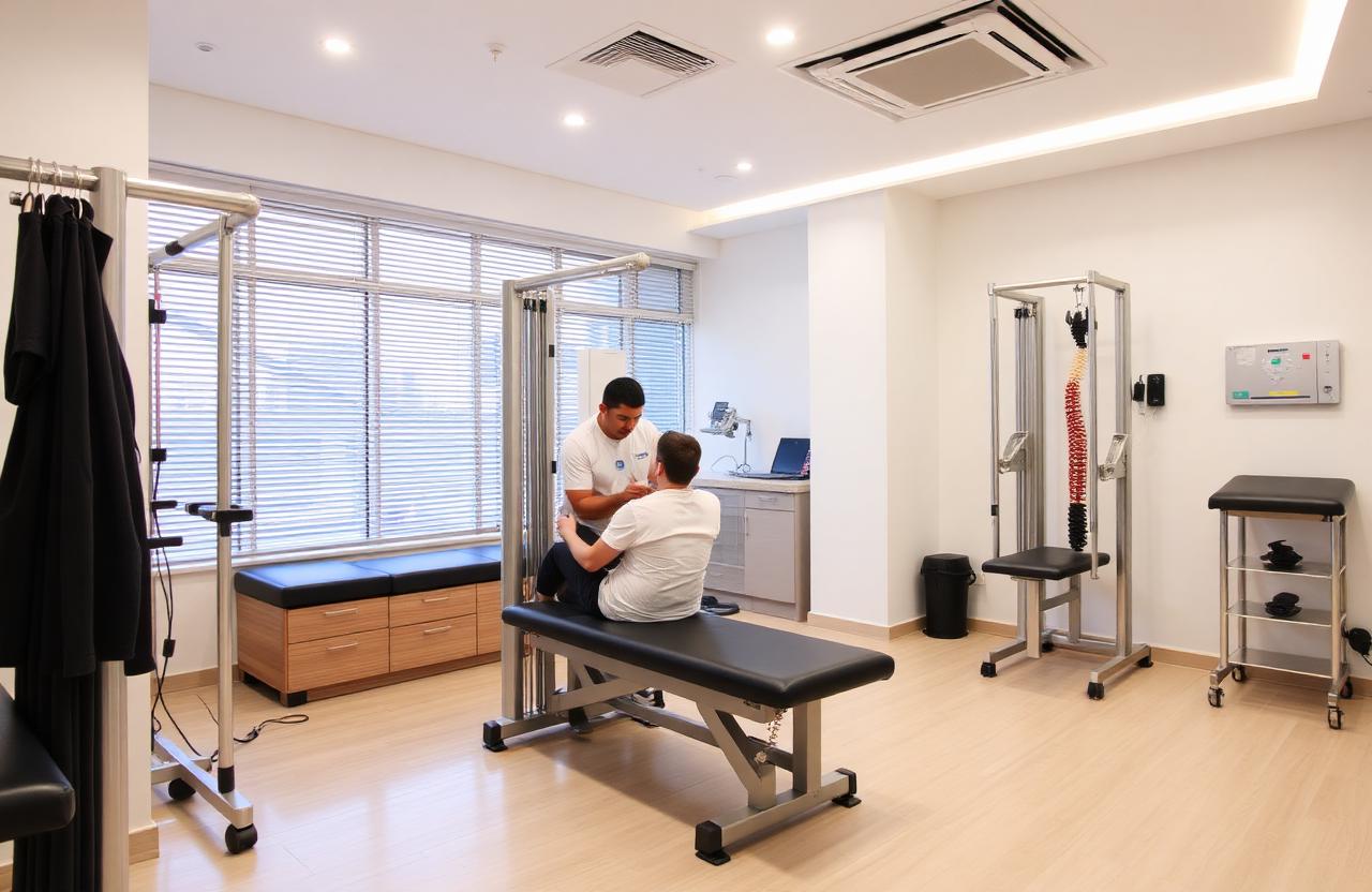 Modern spine and physiotherapy clinic interior at CureMySpine Andheri